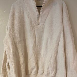 American Vintage Men's Zip-Up Sweater - Cream